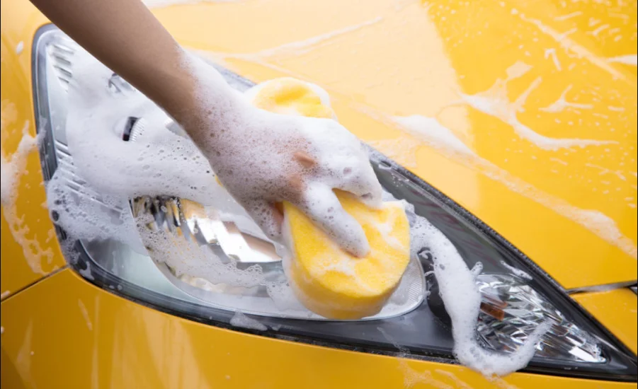 Cleaning headlights with magic eraser