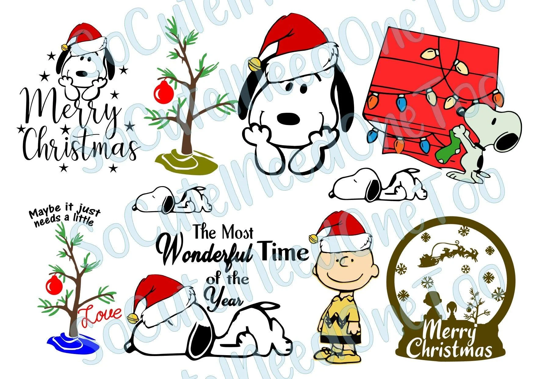 CLIP ART:0AVSUL-MCFE= CHRISTMAS SNOOPY