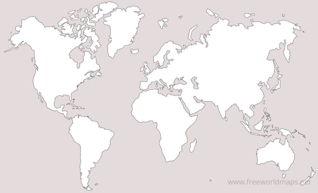 HIGH RESOLUTION:UCTZ8H4DUU8= WORLD MAP BLANK